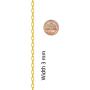 Lifetime Jewelry 3mm Paperclip Chain Necklace for Women and Men 24k Gold Plated