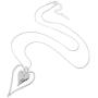 Long Heart Necklace for Women Silver Chain Pendant Y Necklace Set Statement Pendant Chic Jewelry for Girls with Gifts Box