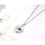 Nkoluky Urn Necklace for Ashes Memorial Heart Locket Stainless Steel Plated Pendant Keepsake Jewelry