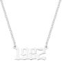 RTY Stainless Steel Birth Year Necklace Initial Year Number Pendant Necklace, 18k Gold Wedding Date Necklace Friendship Jewelry