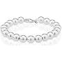 Miabella 925 Sterling Silver Italian Handmade 8mm Bead Ball Strand Chain Bracelet for Women 7, 7.5, 8 Inch Made in Italy