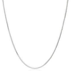 SA SILVERAGE Jewelry 925 Sterling Silver Box Chain Necklace Accessory Chain Matching Necklace, 16''- 32''