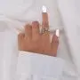 TOOPNK Initial Ring Gold Silver Letter Rings for Women Chunky Adjustable Ring Bold Alphabet Rings TOOPNK Initial Ring Gold Silver Letter Rings for Women Chunky Adjustable Ring Bold Alphabet Rings