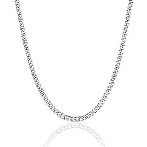U7 Jewelry 1.2mm Stainless Steel Chain Men Womens Necklace Italy Made Round Snake Chain/Curb/Rolo/Box/Rope Chain Necklaces- Supper Thin & Hypoallergenic, 4 Colors, Length 6.3''-30 Inch, Adjustable