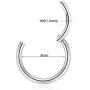 GAGABODY 20G 18G 16G 6 Pcs a Set Septum Jewelry Conch Piercing Jewelry 316L Surgical Steel Nose Hoop Lip Septum Rings Nose Piercing Helix Cartilage Earrings 3 Color Mix