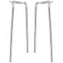 Minimalist Double Piercing Earrings for Women Girls Men S925 Sterling Silver Bar Threader Dangle Drop Stud Safety Pin 2 Hole Lobe Bended Hook Fashion Personalized Hypoallergenic Lightweight Jewelry