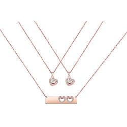 Daughter Gifts Mother Daughter Necklace Cubic Zirconia Love Pendant Necklace Mothers Day Gift