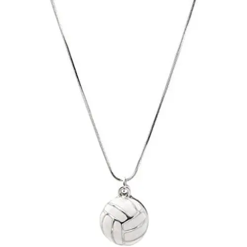chelseachicNYC Perfect Striking White Volleyball Necklace chelseachicNYC Perfect Striking White Volleyball Necklace