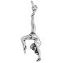 Raposa Elegance Sterling Silver Gymnast Charm Necklace (16'', 18'' or 20'' Chain)