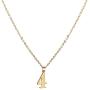 Baffaricco Number Initial Necklace for Women Girls Stainless Steel 0-9 Charm Pendent Necklace with Chain Gold Plated Lucky Necklace