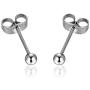TGNEL Titanium Round Ball Piercing Stud Earrings for Women Hypoallergenic for Sensitive Ear Pair in 2mm-6mm with Pushbacks