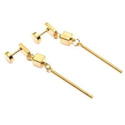 Heavstjer Fashion Piercing Tragus Cartilage Screw Stud Earrings Bar Long Dangle Drop Earrings