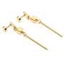 Heavstjer Fashion Piercing Tragus Cartilage Screw Stud Earrings Bar Long Dangle Drop Earrings