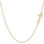 14k REAL Yellow or White or Rose/Pink Gold .50MM Shiny Classic Solid Rope Chain Necklace for Pendants and Charms with Spring-Ring Clasp (16'', 18'' or 20 inch)