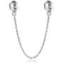 Safety Chain Charms Heart 925 Sterling Silver Beads fit Pandora Charms Bracelet & Necklace