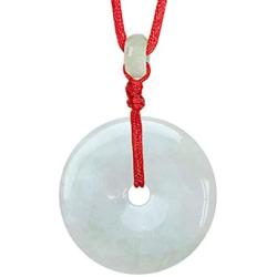 Dahlia Circle/Donut/Coin Jade Pendant Necklace Genuine Certified Grade A Jadeite