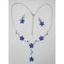 Faship Gorgeous CZ Crystal Floral Necklace Earrings Set Faship Gorgeous CZ Crystal Floral Necklace Earrings Set