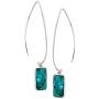 Silpada Oasis Compressed Turquoise Wire Drop Earrings in Sterling Silver