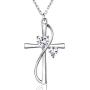 AmorAime Silver Necklace for Women Heart Necklace 925 Sterling Silver Love Necklace Dainty Chain Mothers Day Gifts for Girls