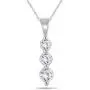 AGS Certified 1/2 Carat TW Three Stone Diamond Pendant in 10K White Gold AGS Certified 1/2 Carat TW Three Stone Diamond Pendant in 10K White Gold