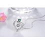 I Love You Mom Necklace 100 Languages Mothers Day Birthday Gifts Mom April May Birthstones Jewelry Simulated Diamond Emerald Blue Sapphire and more stones Sterling Silver Pendant