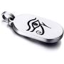 Elfasio Scarab Eye of Horus Egypt Necklace for Men Stainless Steel Both Sided Ancient Egyptian Symbol Protection Pendant Chain Set 18-30 inch