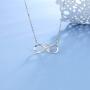 BDD CO. Infinity Love Sterling Silver Necklace, Cross Infinity Pendant Choker for Women, Jewelry Gifts for Women, Chain Adjustable
