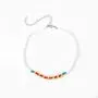 Bomine Boho Choker Necklace Bead Necklaces Chain Short Chains Jewelry for Women and Girls (White-Rainbow)