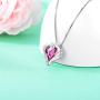 AOBOCO Horse Necklace Sterling Silver Horse in Heart Pendant Necklace Animal Horse Jewelry Gift for Women Teen Girls Horse Lovers, Embellished with Crystals from Austria