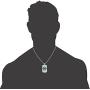 DC Comics Jewelry for Men, Green Lantern Superhero Stainless Steel Dog Tag Pendant, 22'' Ball Chain