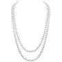 Merdia Elegant Women Lady Long White Sweater Created Pearl Necklace Beaded Necklace Merdia Elegant Women Lady Long White Sweater Created Pearl Necklace Beaded Necklace