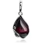 Cherry Amber Sterling Silver Tear Drop Pendant