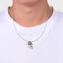 PDTJMTG Wolf Necklace 925 Sterling Silver Viking Jewelry for Men, 20”+2”