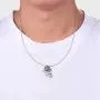PDTJMTG Wolf Necklace 925 Sterling Silver Viking Jewelry for Men, 20”+2”