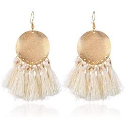 Stamping Tassel Earrings Bohemian Tassle Drop Earrings Hanging Fashion Jewelry for Women