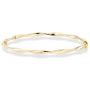 Miabella 18K Gold Over Sterling Silver Italian Oval Twist Hinged Bangle Bracelet for Women Teen Girls 6.75 to 8 Inch 925 Made in Italy