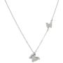 Nkoluky Women Stainless Steel Double Butterfly Pendant Necklace Plated Dainty Jewelry Gifts