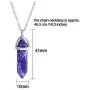 12 Pieces Hexagonal Chakra Crystal Bullet Shape Gemstone Pendant Necklaces Pointed Quartz Stone Chain Necklaces Artificial Stone with Storage Bag 12 Pieces Hexagonal Chakra Crystal Bullet Shape Gemstone Pendant Necklaces Pointed Quartz Stone Chain Necklaces Artificial Stone with Storage Bag