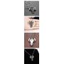 Grim Reaper Necklace for Men, Skull Necklace with19.6+1.96'' Chain, The Reapers Arms Pendant, Sickle Necklace, Stainless Steel Chain, Amulet Pendant, Punk Rock Necklace Jewelry Gift for Men Boys