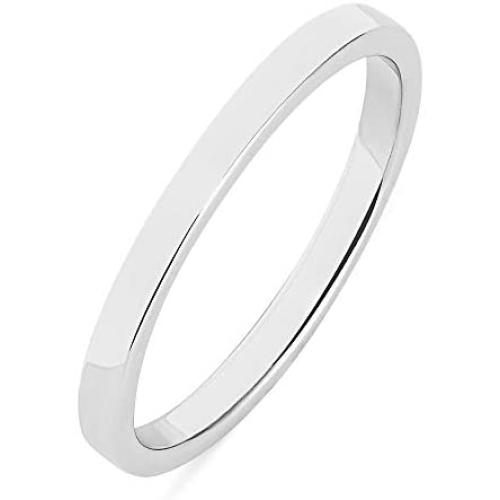 Highstreet .925 Sterling Silver or 14K Gold Plated Tarnish Resistant Stackable Extreme Comfort Rings | Hypoallergenic, and Worry-Free wear