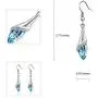 Fortunal Teardrop Jewelry Set Crystal Fashion Earrings Pendant Necklace with Box Package Fortunal Teardrop Jewelry Set Crystal Fashion Earrings Pendant Necklace with Box Package