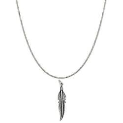 Raposa Elegance Sterling Silver Feather Charm Necklace (16'', 18'' or 20'' Chain)