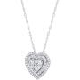 Olivia Paris White Gold 1/2 Ct. Diamond Heart Double Halo Pendant