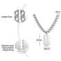 Hisatan Hip Hop Jewelry Punk Rock Biker Stainless Steel Razor Blade Pendant Necklace for Men with 20 Inch Chain