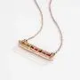 18K Rose Gold Plated S925 Fancy Colored Pendant Necklace Rainbow Color Birthstone Ruby Sapphire Baguette Necklace 16-18'' Fine Jewelry for Women Gilrs 18K Rose Gold Plated S925 Fancy Colored Pendant Necklace Rainbow Color Birthstone Ruby Sapphire Baguette Necklace 16-18'' Fine Jewelry for Women Gilrs