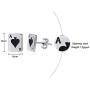 Unisex Stainless Steel Poker Aces Stud Earrings,Playing Cards Game Gambling Jewelry