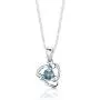 Swiss Blue Topaz Pendant Earrings Necklace Set Sterling Silver 2.50 Carats Swiss Blue Topaz Pendant Earrings Necklace Set Sterling Silver 2.50 Carats
