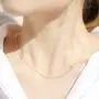 Hidepoo Sideways Initial Necklace for Women, 14k Gold Plated Dainty Cubic Zirconia Sideways Alphabet 26 A-Z Letter Necklace, Personalized Tiny Monogram Initial Necklace Gifts for Women Girls