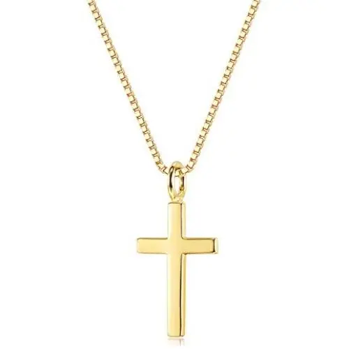 Sllaiss 925 Sterling Silver Tiny Cross Pendant Necklace for Women Men Simple Cross Necklace Box Chain 16 Dainty Jewelry Gift Sllaiss 925 Sterling Silver Tiny Cross Pendant Necklace for Women Men Simple Cross Necklace Box Chain 16 Dainty Jewelry Gift