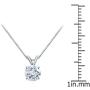 1/2 to 3 1/2 Carat Round Moissanite Solitaire Pendant Necklace in 14k Gold (H-I, cttw) 4-Prong 16 to 18 Inch Adjustable Chain Spring Ring by Diamond Wish